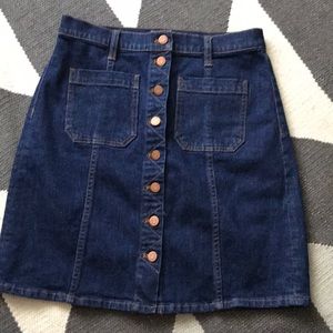 Madewell denim skirt